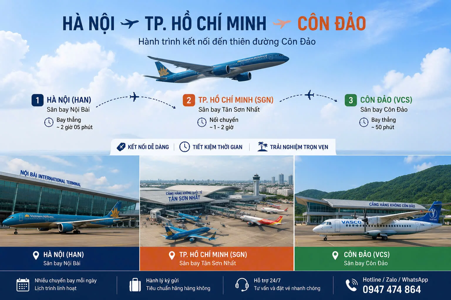 Vé Máy Bay Hà Nội - Côn Đảo